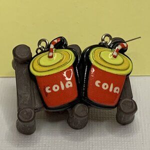 Soda Earring, Cola Earring, Drink Earring, Soda Pop Earring, Gift Idea, Food